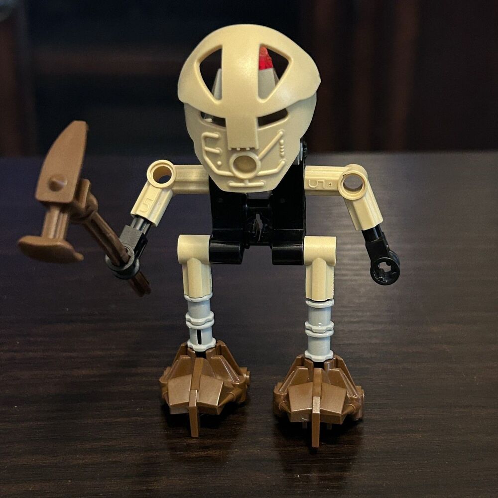 LEGO Bionicle Turaga Onewa 8542 Complete Vintage 2001 Mata Nui Stone Elder Tan